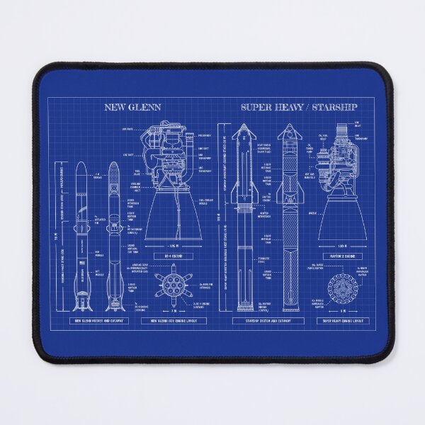 Item preview, New Glenn vs Super Heavy / Starship (Blueprint) designed and sold by BGALAXY.
