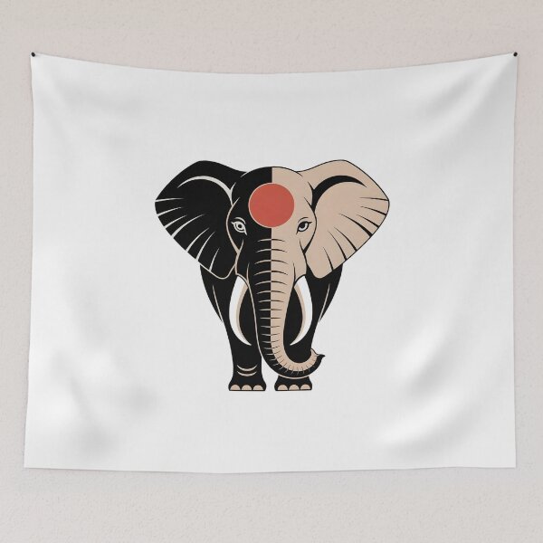 Item preview, Geometric Elephant Art Deco Print designed and sold by Selirnoop.