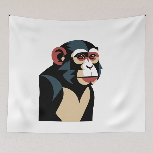 Item preview, Geometric Monkey Art Deco Print designed and sold by Selirnoop.