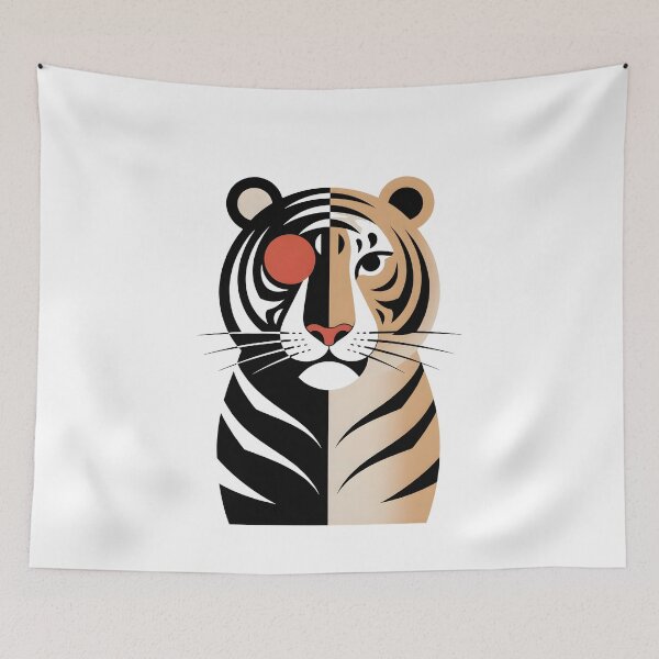 Item preview, Geometric Tiger Art Deco Print designed and sold by Selirnoop.