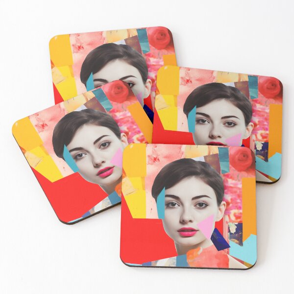 Item preview, Popup poster with woman portrait. Colorful digital art designed and sold by anytka.
