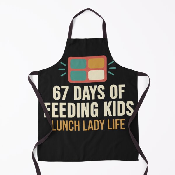 Item preview, Retro 67 Days of Feeding Kids Lunch Lady Cafeteria Worker, School Staff Appreciation Gift, End of Year Lunch Hero Graphic Tee designed and sold by MarylaInvest.