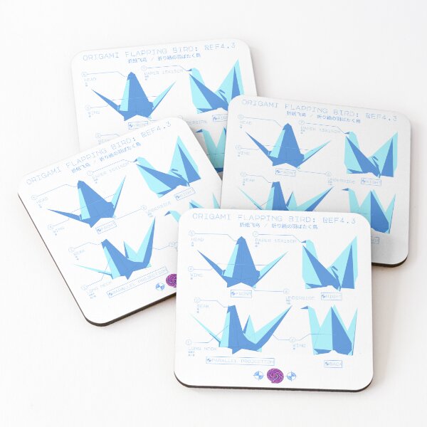 Item preview, Origami bird annotated designed and sold by Whimsy Trail Co.