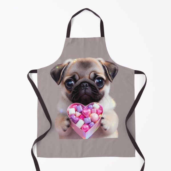 Item preview, Kawaii Pug Puppy With Pink Candy Heart Valentine Theme designed and sold by GrumpySableye.