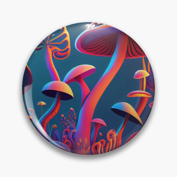 Item preview, Magic mushrooms. Psychedelic hallucination. Vibrant illustration. 60s 70s hippie colorful art designed and sold by anytka.