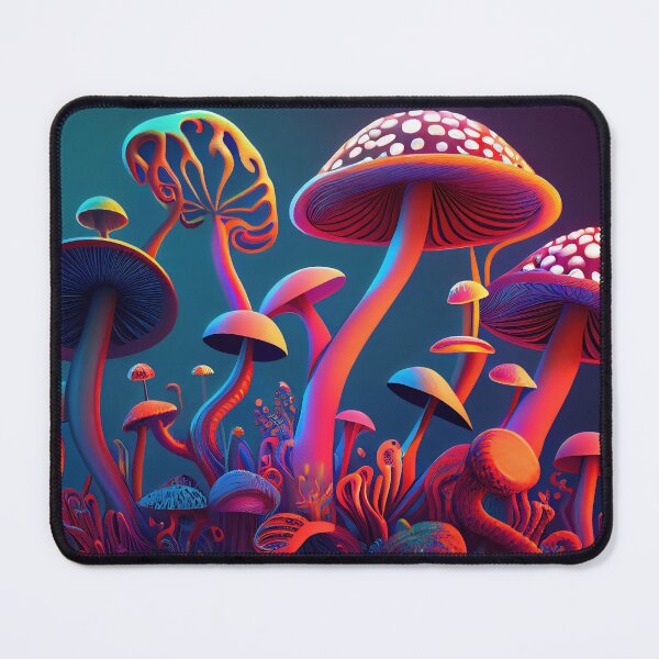 Item preview, Magic mushrooms. Psychedelic hallucination. Vibrant illustration. 60s 70s hippie colorful art designed and sold by anytka.