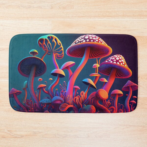 Item preview, Magic mushrooms. Psychedelic hallucination. Vibrant illustration. 60s 70s hippie colorful art designed and sold by anytka.