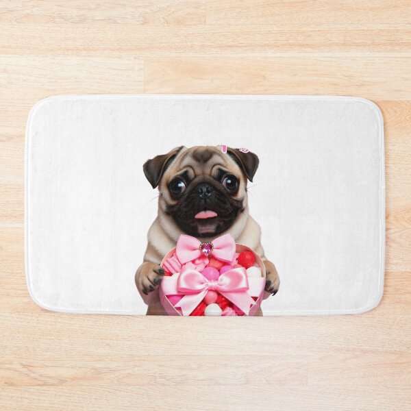 Item preview, Cute Pug Holding Valentine Candy Box Sweet Dog Gift designed and sold by GrumpySableye.