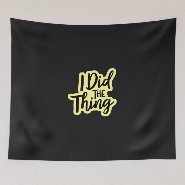 Item preview, I Did The Thing Funny Sticker - Minimalist Motivational Quote - Hand Lettering Achievement Decal designed and sold by arceeddesign.
