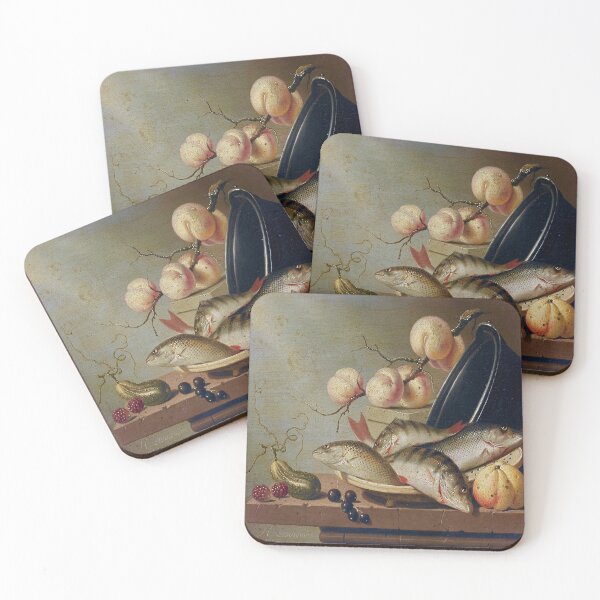 Item preview, Vintage Art | Still Life with Fish and Fruit designed and sold by UBU-space.
