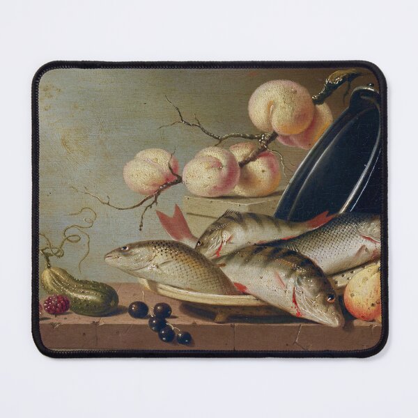 Item preview, Vintage Art | Still Life with Fish and Fruit designed and sold by UBU-space.