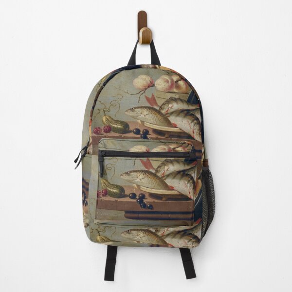 Item preview, Vintage Art | Still Life with Fish and Fruit designed and sold by UBU-space.