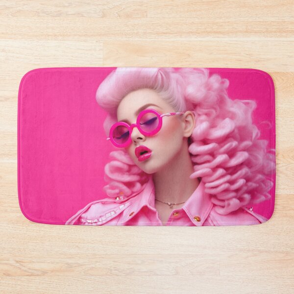 Item preview, Emotion pink wig woman. Wide open mouth. Pink lips makeup designed and sold by anytka.