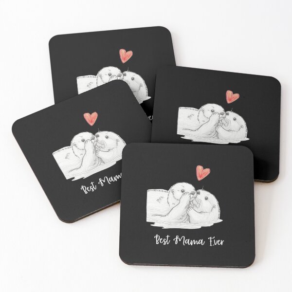 Item preview, Best Mama Ever. Sea Otter Mother and Baby Otter design. Sea Otter Mother and Baby Otter design designed and sold by SofikoDesigns.