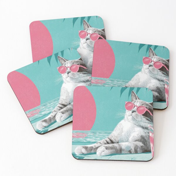 Item preview, Cool cat relaxing by the pool designed and sold by anytka.