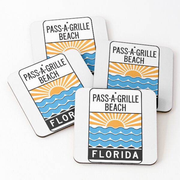 Item preview, Pass-a-Grille Beach Florida - Sign designed and sold by TheOldMittenIllustrated.