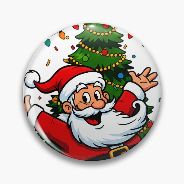 Item preview, Dancing Santa by the Tree – Joyful Christmas Celebration Design designed and sold by meesub.