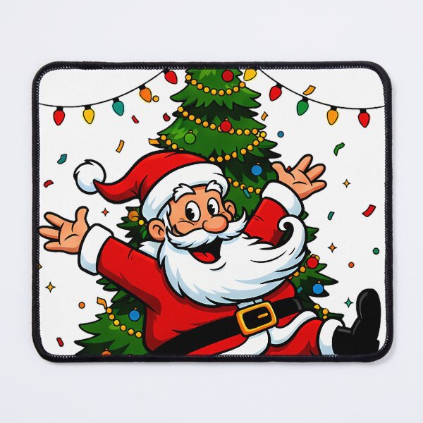 Item preview, Dancing Santa by the Tree – Joyful Christmas Celebration Design designed and sold by meesub.