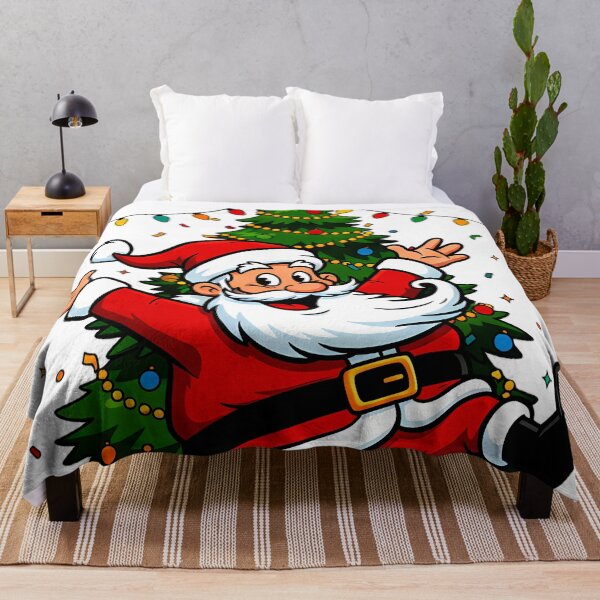 Item preview, Dancing Santa by the Tree – Joyful Christmas Celebration Design designed and sold by meesub.