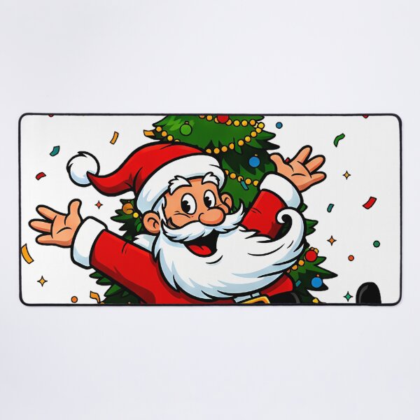 Item preview, Dancing Santa by the Tree – Joyful Christmas Celebration Design designed and sold by meesub.