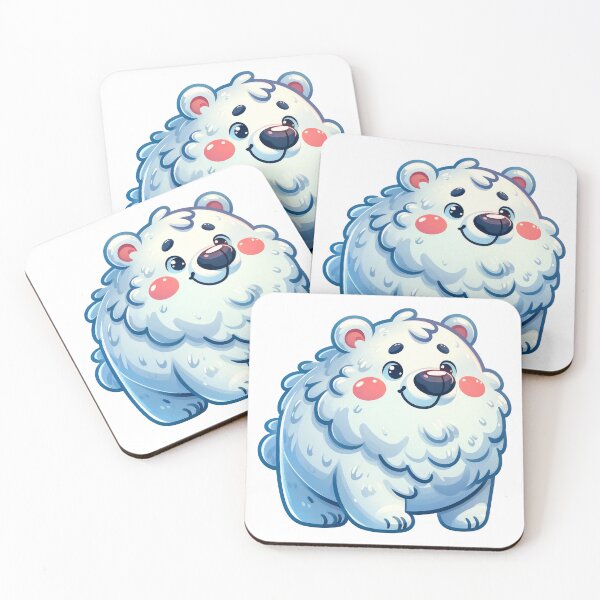 Item preview, Cute Polar Bear Sticker – Kawaii Arctic Animal Chubby Winter Design designed and sold by LunaPixelStudio.
