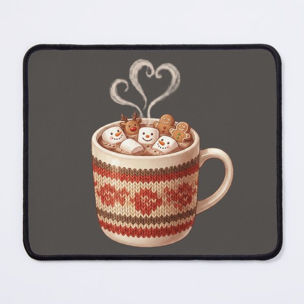 Item preview, Cute Winter Cocoa Mug with Marshmallow Characters designed and sold by YourDesignVibes.