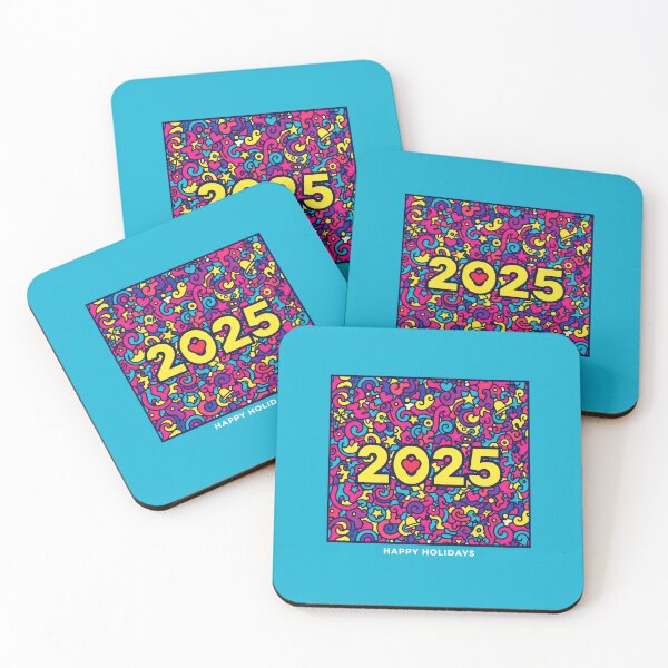 Item preview, 2025 Happy Holidays Colorful Heart Celebration Design designed and sold by SplashTastic.
