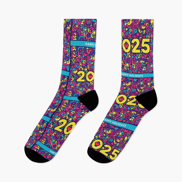 Item preview, 2025 Happy Holidays Colorful Heart Celebration Design designed and sold by SplashTastic.