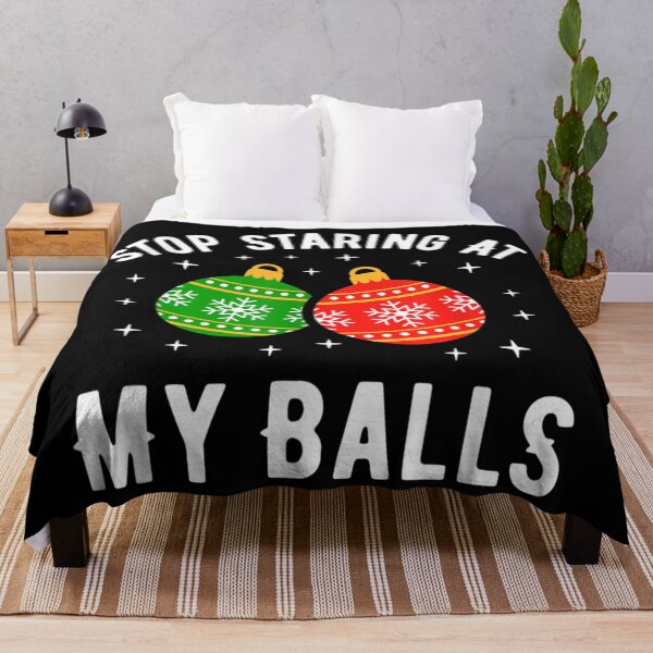Item preview, Stop Staring at My Balls Funny Christmas Ornament Humor designed and sold by EricCotanori.
