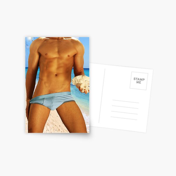 Sexy Beach Hunk Postcard