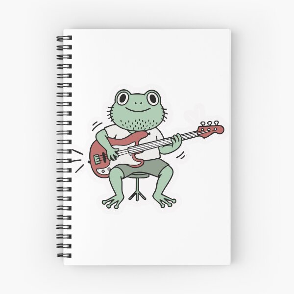 Item preview, Bass Frog – Cute Groove Maker Mascot designed and sold by SOFT CHAOS CREATURE SHOP.