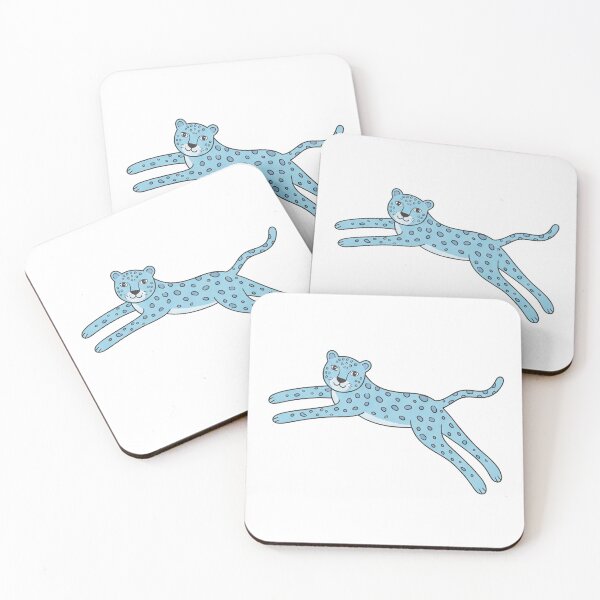 Item preview, Colorful Jumping Leopards – Cute Minimalist Cat Patter designed and sold by arnalogard.