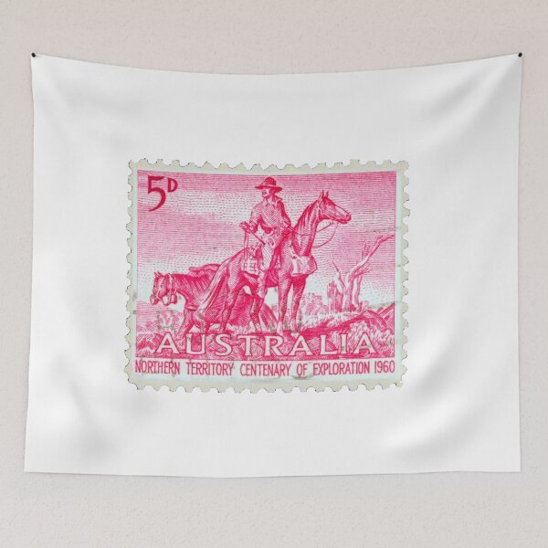 Item preview, Australian Pink Exploration Centenary Vintage Postage Stamp designed and sold by red-amber65.