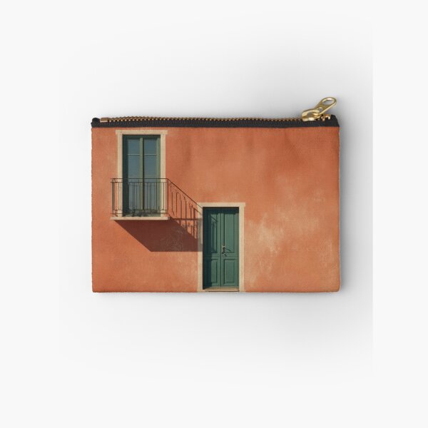 Item preview, Bright orange wall with green door designed and sold by anytka.