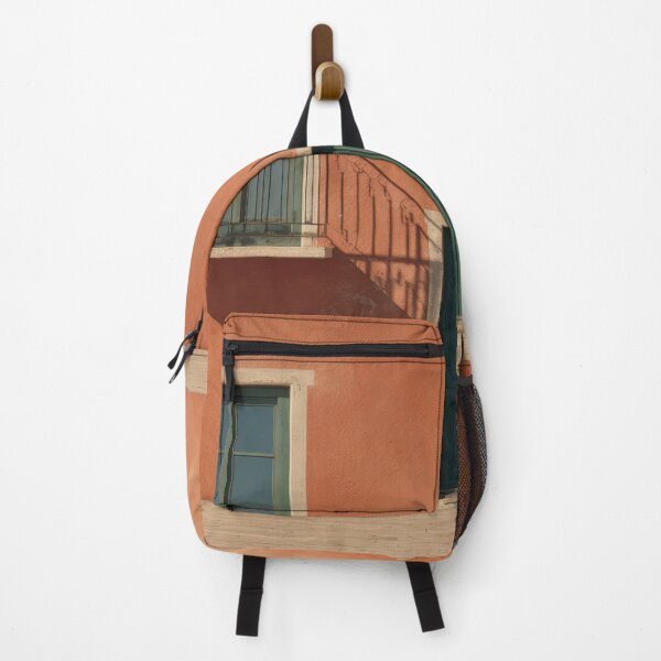 Item preview, Bright orange wall with green door designed and sold by anytka.