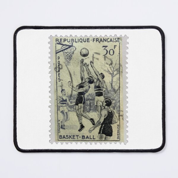 Item preview, Vintage Basket Ball French Postage Stamp designed and sold by red-amber65.