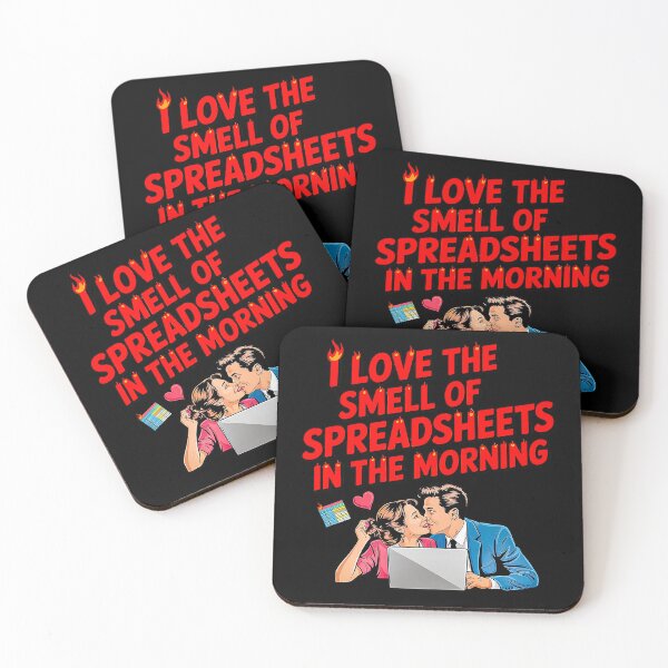 Item preview, Retro Spreadsheet Lovers Morning Office Romance Design designed and sold by Amanda's Factory.