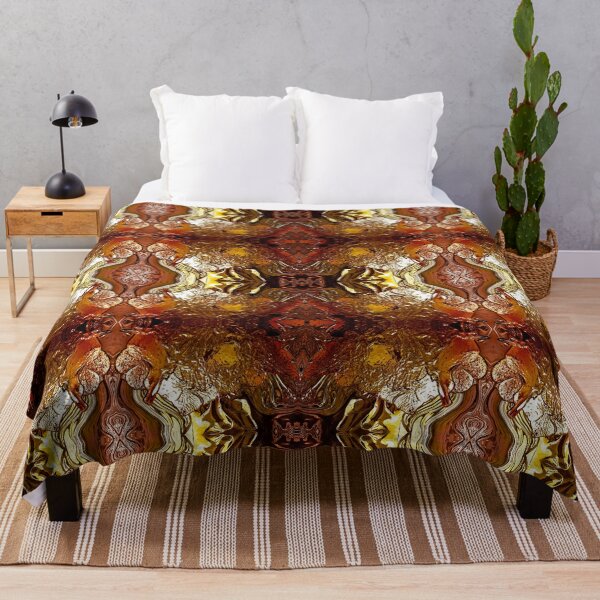 Item preview, Geometric Pattern of Floral Ornament in Ocher and Golden designed and sold by mavicfe.