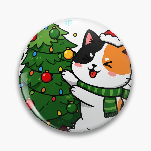 Item preview, Calico Cat in Christmas Tree – Festive Feline Chaos Design designed and sold by meesub.