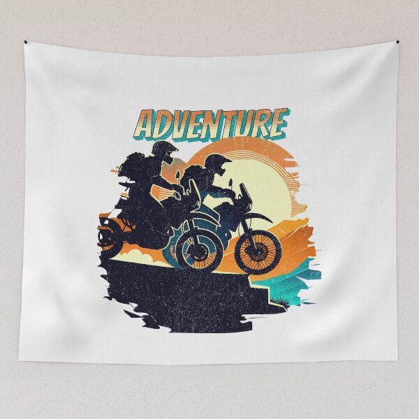 Item preview, Adventure Bike Riders – Sunset Silhouette ADV Touring Design designed and sold by Speeddust.
