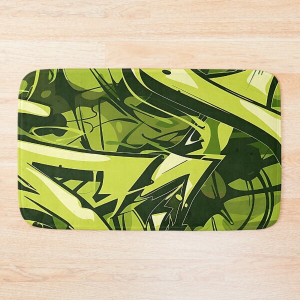 Item preview, Olive green graffiti pattern designed and sold by Made-by-Gus.