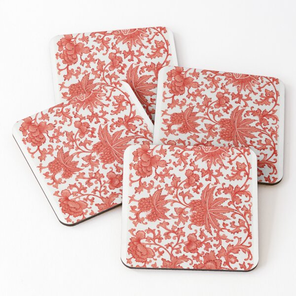 Item preview, Chinese Red Floral Pattern  designed and sold by mmikhaila.