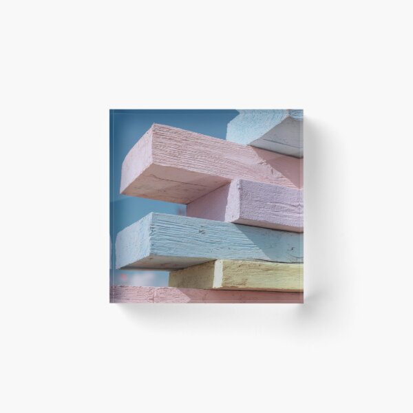 Item preview, Colorful wooden planks in light designed and sold by anytka.
