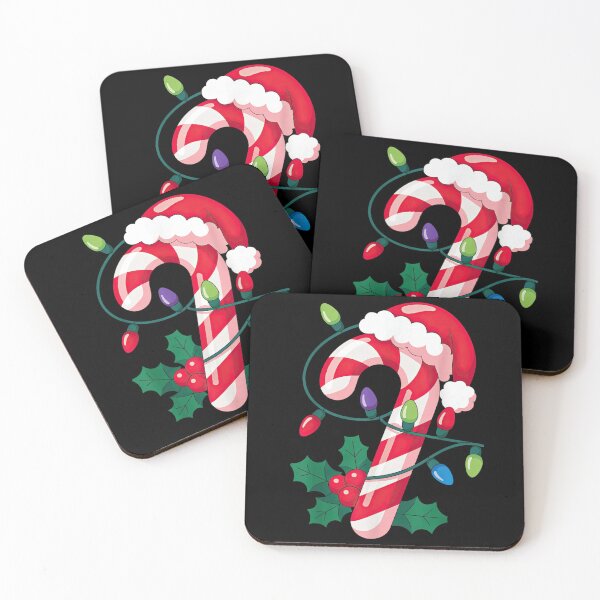 Item preview, Classic Candy Cane Wrapped in Colorful Christmas Lights and Holly designed and sold by River Silva.