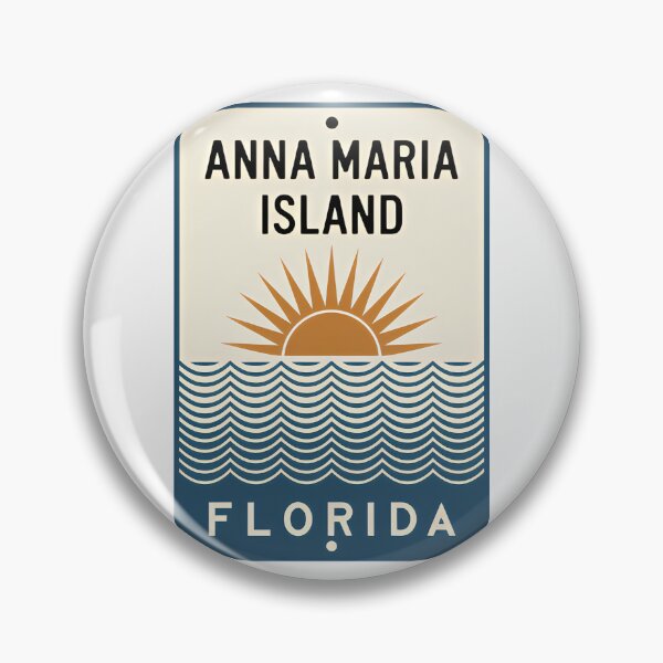 Item preview, Anna Maria Island Florida - Beach Sign designed and sold by TheOldMittenIllustrated.
