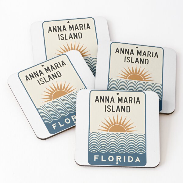 Item preview, Isla Anna Maria, Florida - Letrero de playa designed and sold by TheOldMittenIllustrated.