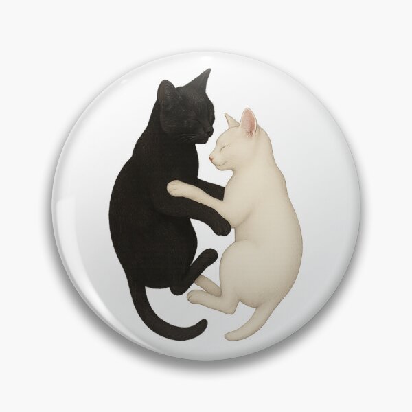 Item preview, Yin Yang Cats – Black and White Harmony Cats designed and sold by BloomOfDesign.
