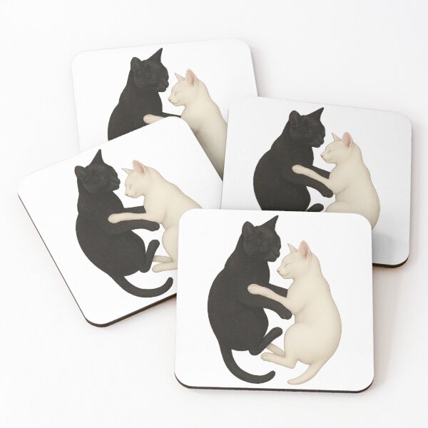 Item preview, Yin Yang Cats – Black and White Harmony Cats designed and sold by BloomOfDesign.