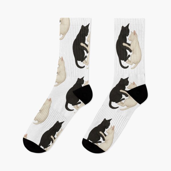 Item preview, Yin Yang Cats – Black and White Harmony Cats designed and sold by BloomOfDesign.