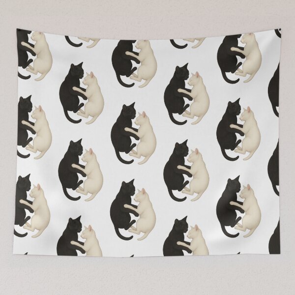 Item preview, Yin Yang Cats – Black and White Harmony Cats designed and sold by BloomOfDesign.